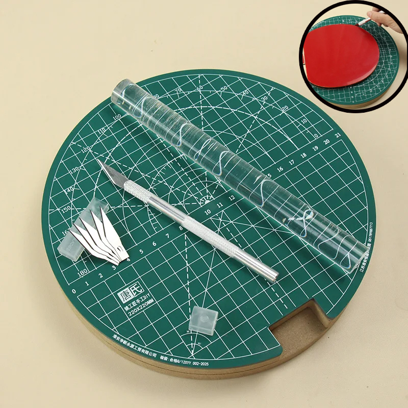 Table Tennis Touch - Table Tennis Rubber Rotating Cutting Mat