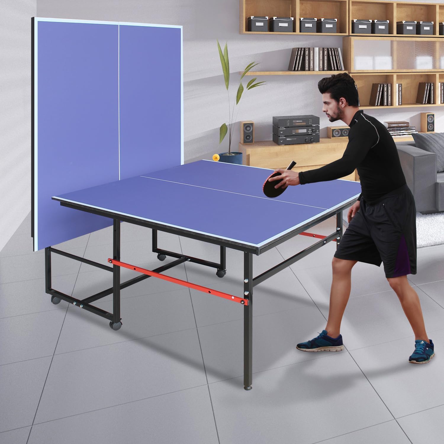 8 ft Portable Ping Pong Table， - đánh giá và giá Table Tennis How To Play