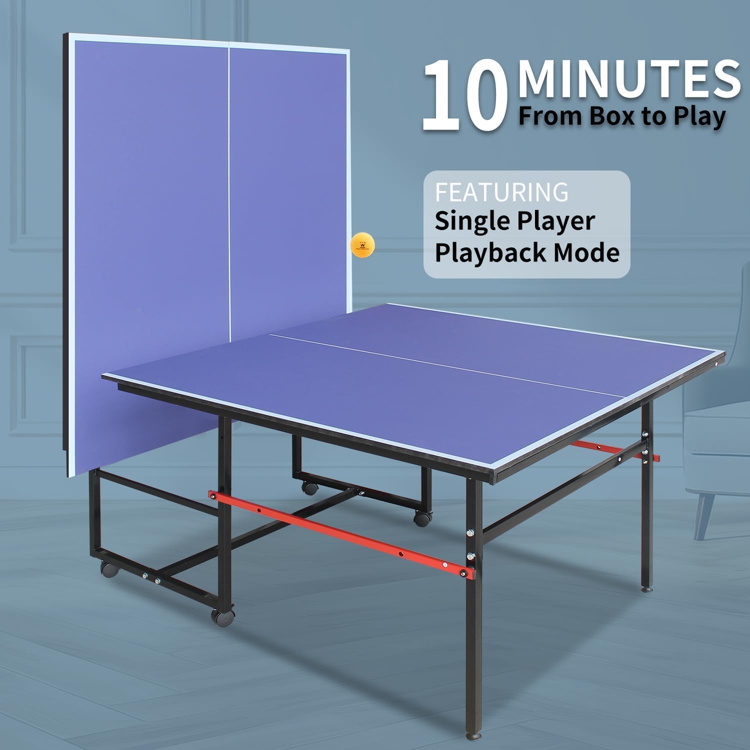 8 ft Portable Ping Pong Table， - đánh giá và giá Table Tennis How To Play