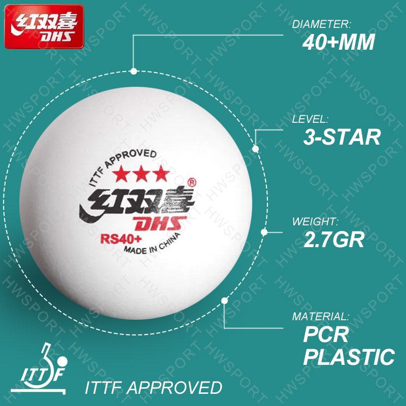 DHS Table Tennis Balls RS40+ B - đánh giá và giá Table Tennis Ball Brand