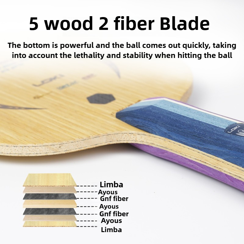 LOKI Kirin K5 PRO 5 Wood 2 Inb - đánh giá và giá Table Tennis Bat Butterfly