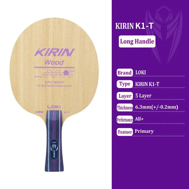 Loki Table Tennis Blade Kirin  - đánh giá và giá Table Tennis Bat Butterfly