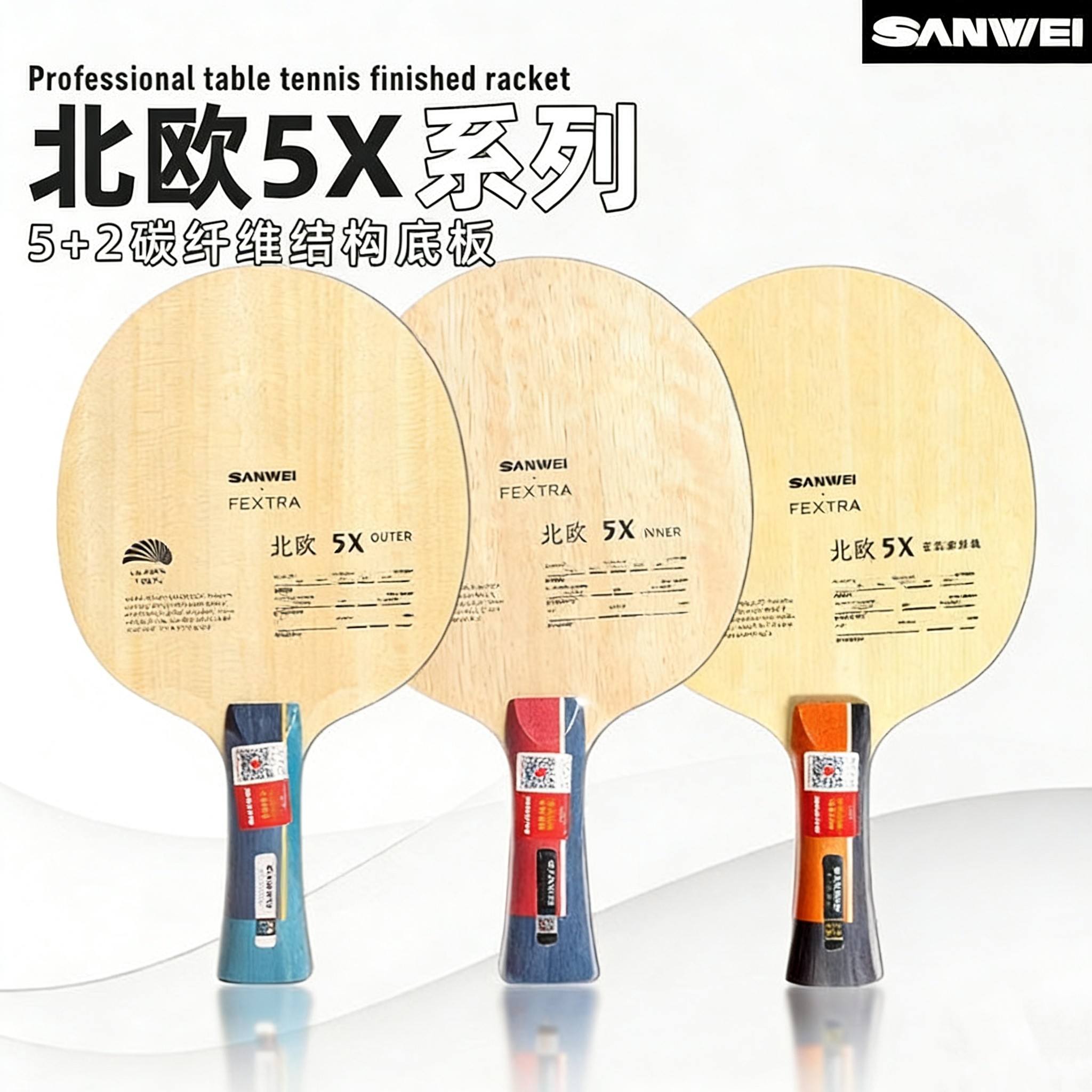 SANWEI FEXTRA 5X Blue/Yellow A - đánh giá và giá Table Tennis Blades